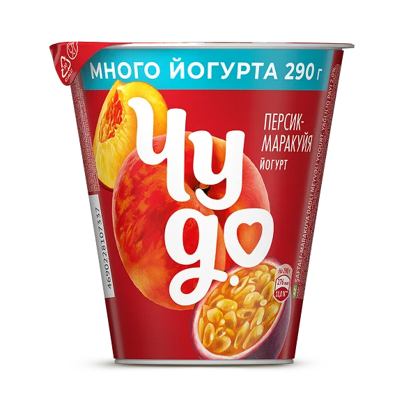 Йогурт густой персик-маракуйя